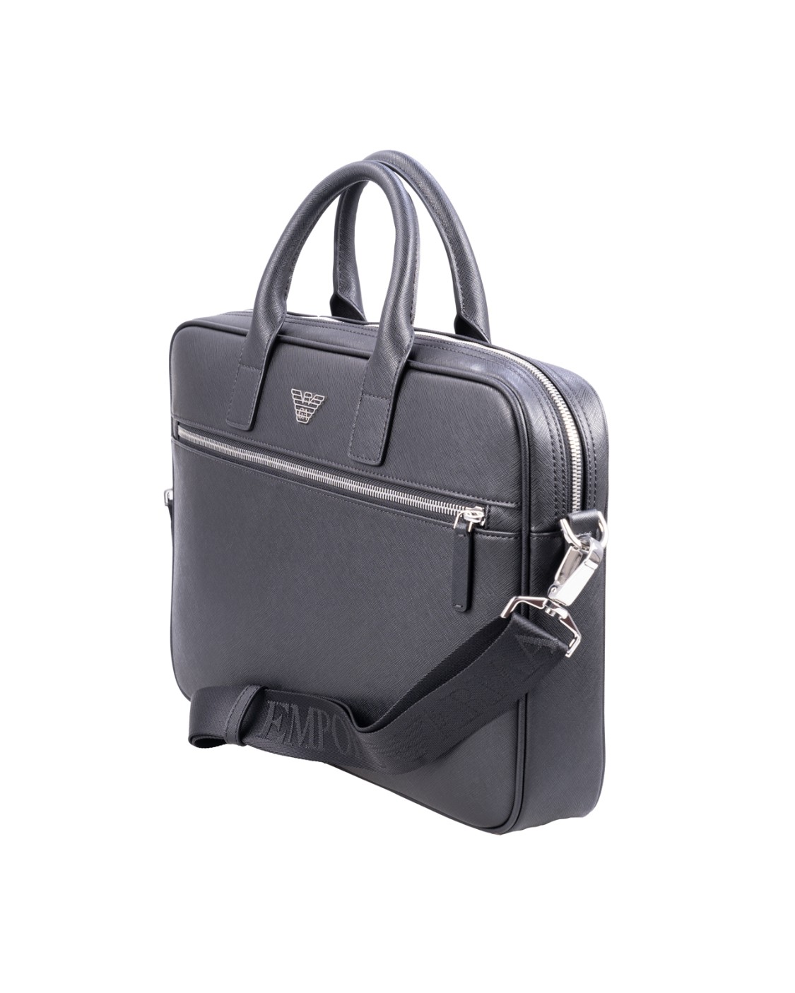 shop EMPORIO ARMANI  Borsa: Emporio Armani borsa business in pelle rigenerata saffiano placchetta aquila ASV.
Pelle rigenerata
Saffiano.
Placchetta aquila.
Doppio manico rigido.
Chiusura con zip.
Tasca frontale con zip.
Tracolla logata removibile.
Fascia di supporto per trolley.
Adatta per custodire: telefono, portafoglio, portacarte, pc da 15 pollici, documenti.
Composizione: 53% Poliammide 47% Poliestere.
Made in China.. Y4P119 Y138E-81072 number 4344796